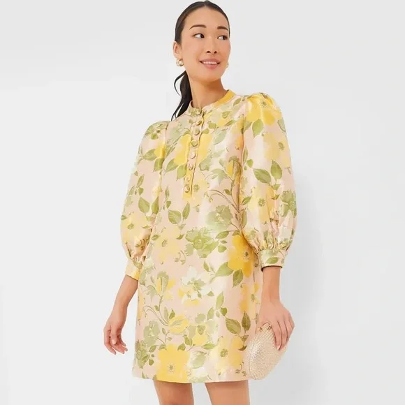 POMANDER PLACE small Daylily Jacquard Samantha Dress EUC - Picture 6 of 7